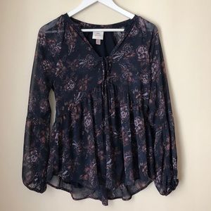 Women’s long sleeve tally top